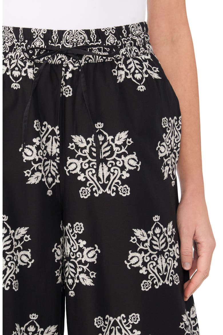 Ankle Wide Leg Pull-On Pants, Alternate, color, RICH BLACK