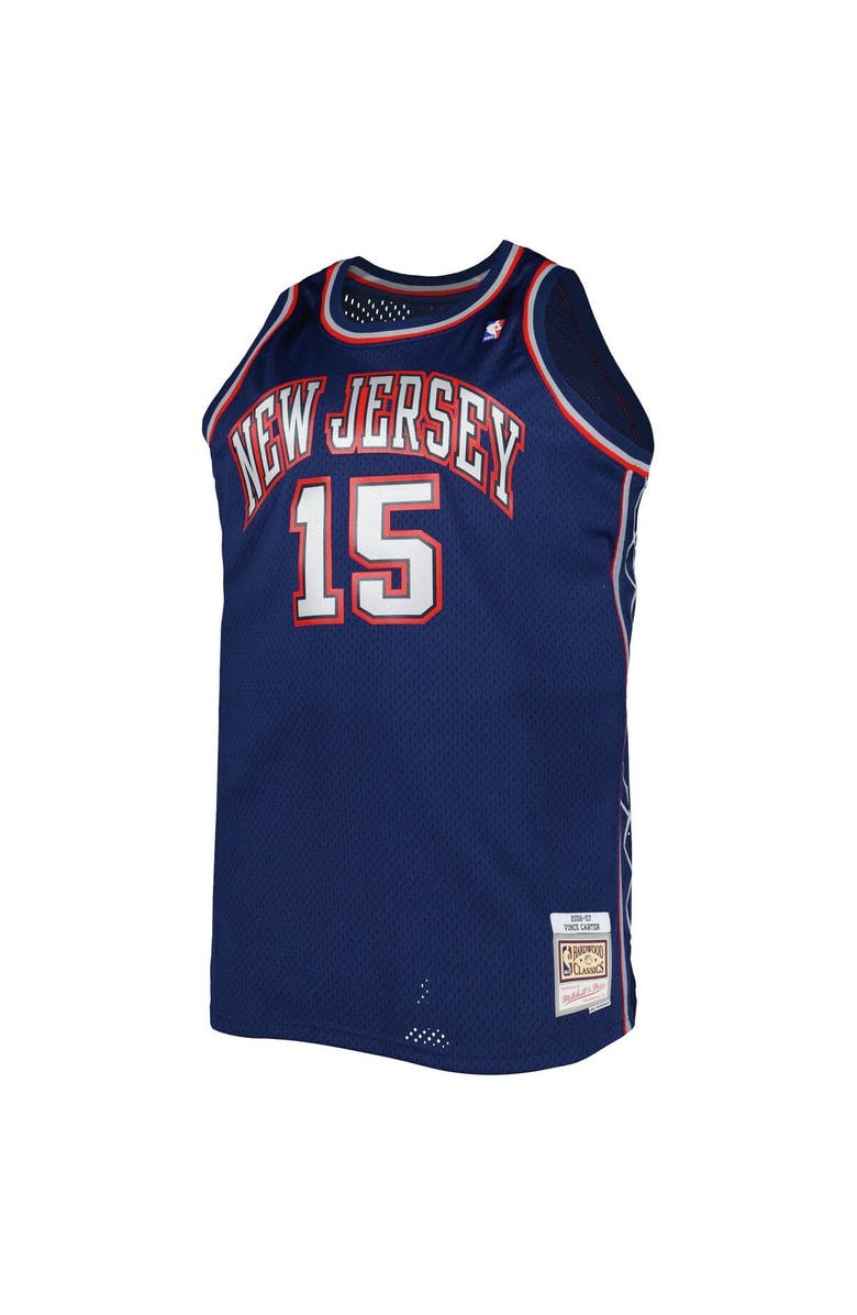 Mitchell & Ness Men's Mitchell & Ness Vince Carter Navy New Jersey Nets Big & Tall Hardwood Classics 2006/07 Swingman Jersey, Alternate, color, Navy