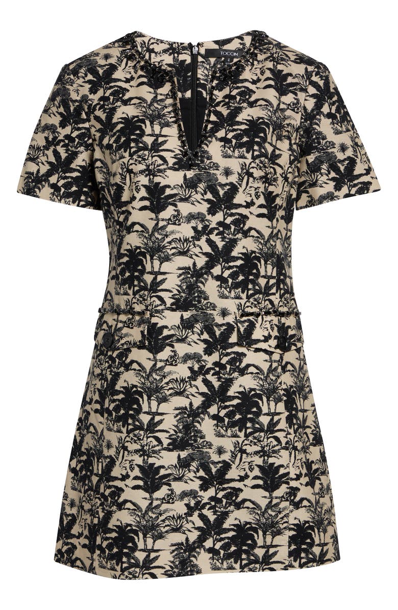 Toccin Blythe Short Sleeve Minidress, Main, color, Jet/ Natural