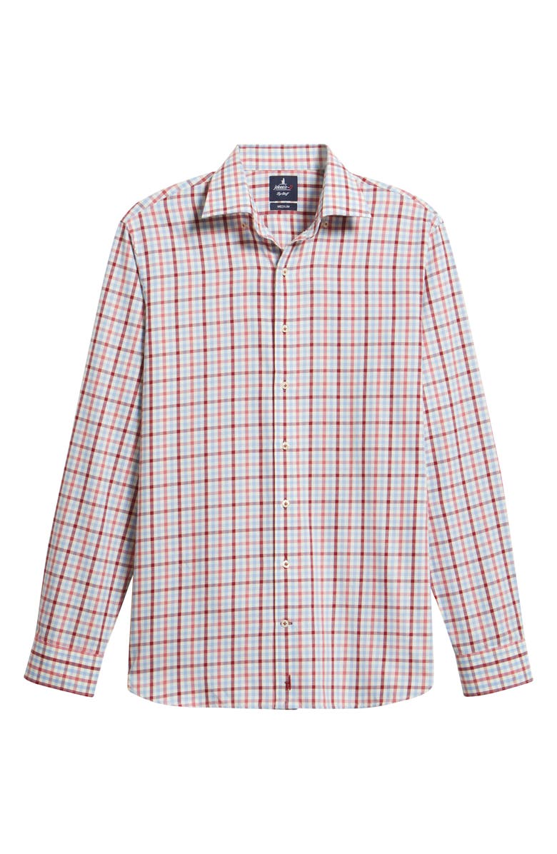 johnnie-O Clifton Check Top Shelf Cotton Twill Button-Up Shirt, Alternate, color, White