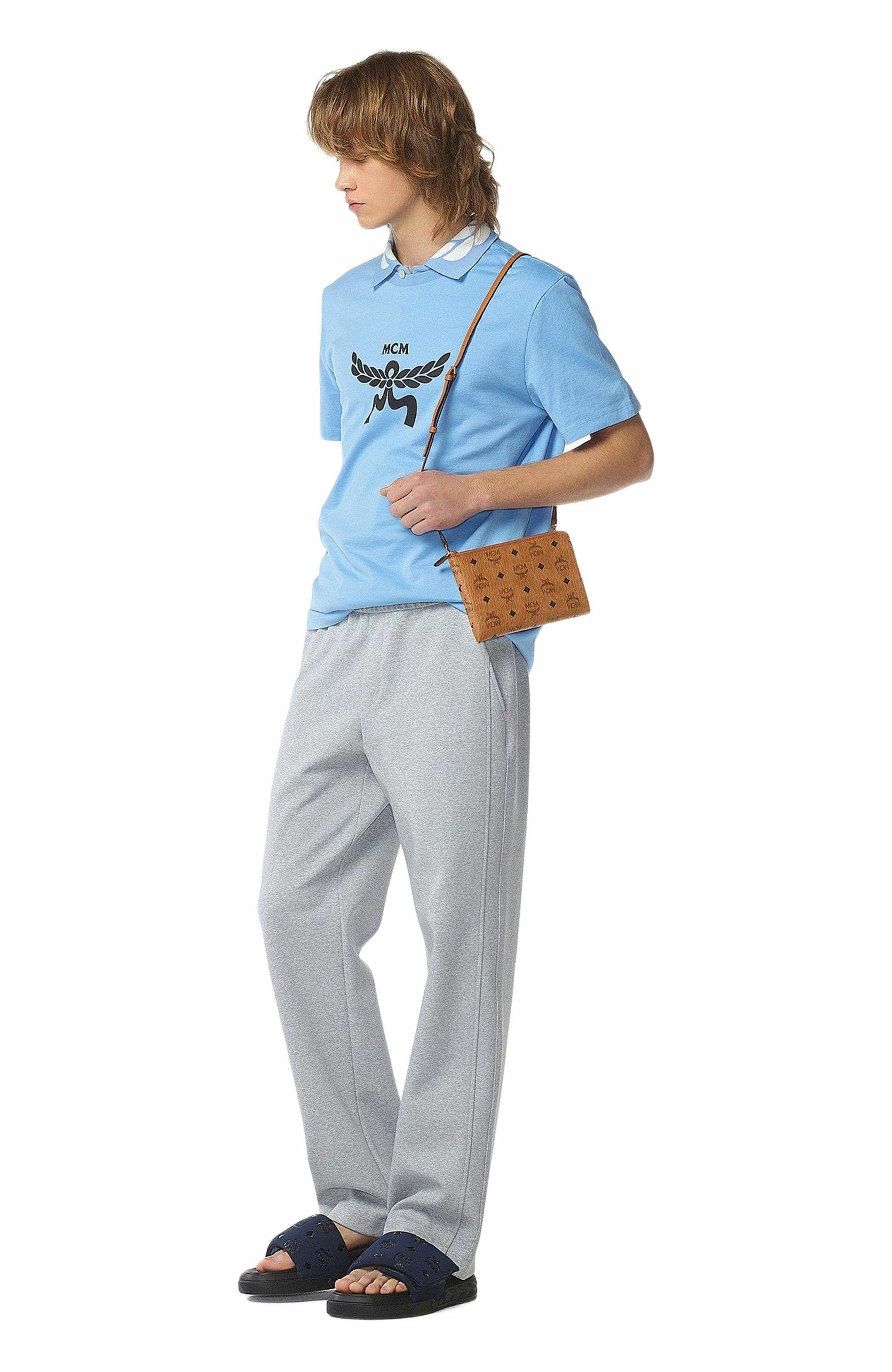 MCM Ottomar Travel Pouch in Visetos, Alternate, color, Cognac