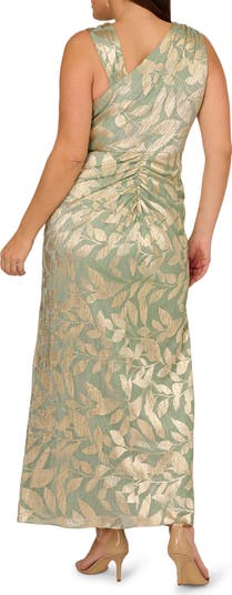 Adrianna Papell ★【ガウン】 Foil Printed Asymmetric Gown Amazon.com: Adrianna Papell Women's Foil Asymmetric Gown