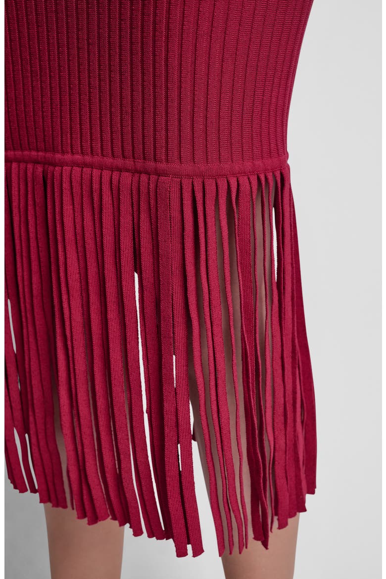 Fringe Rib Midi Skirt, Alternate, color, RHYTHM RED