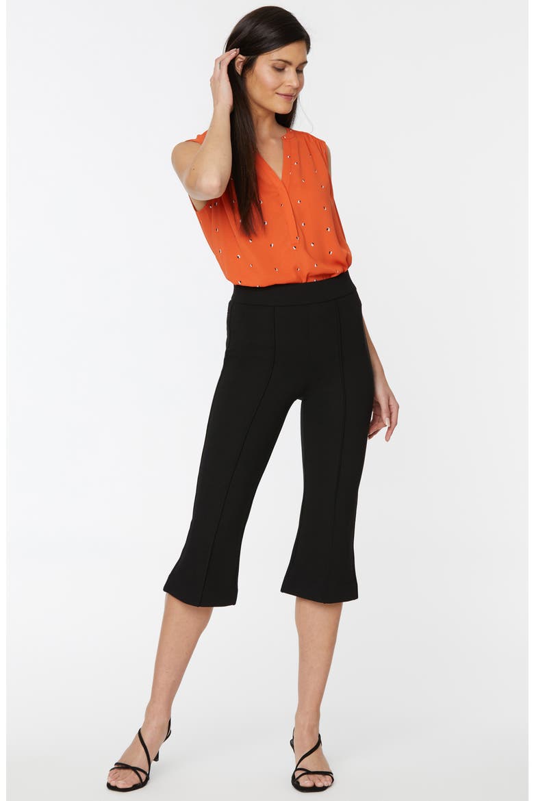 Sculpt-Her Flare Leg Pedal Pusher Pants, Alternate, color, BLACK