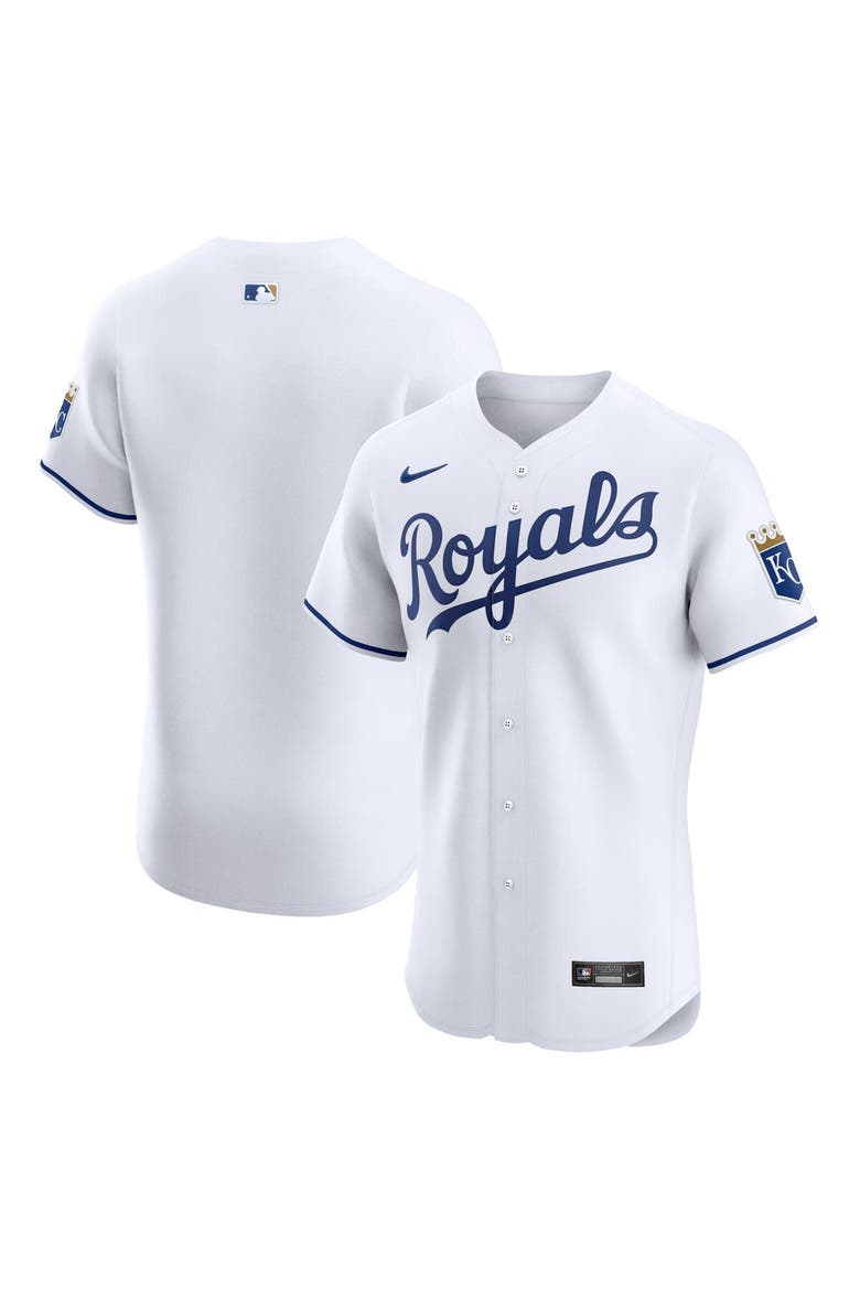 Men's Nike White Kansas City Royals Home Elite Jersey, Alternate, color, White
