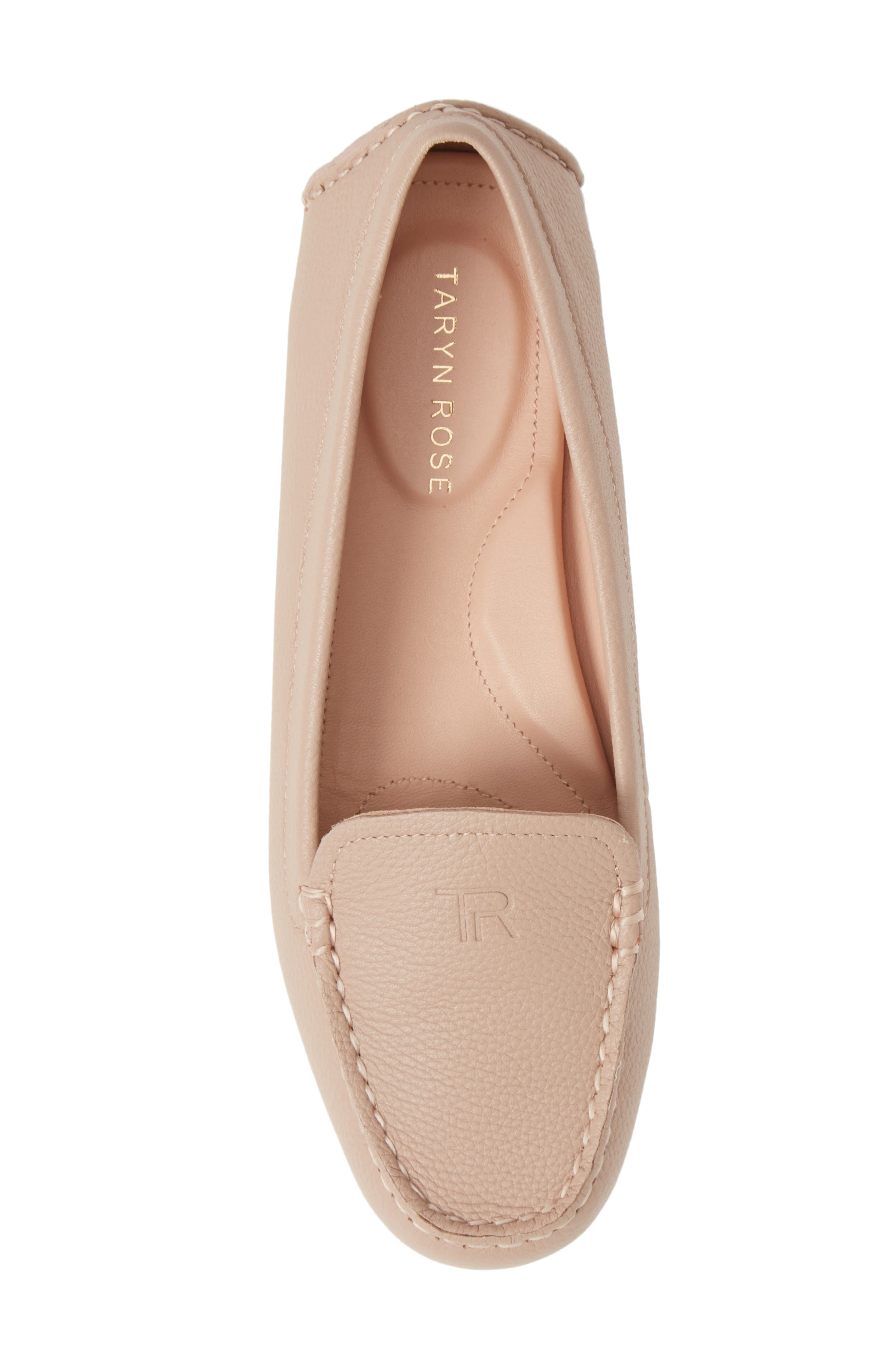 Karen Water Resistant Driving Loafer, Alternate, color, PALE ROSE NAPPA LEATHER