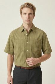 Modenaire Plaid Short Sleeve Shirt