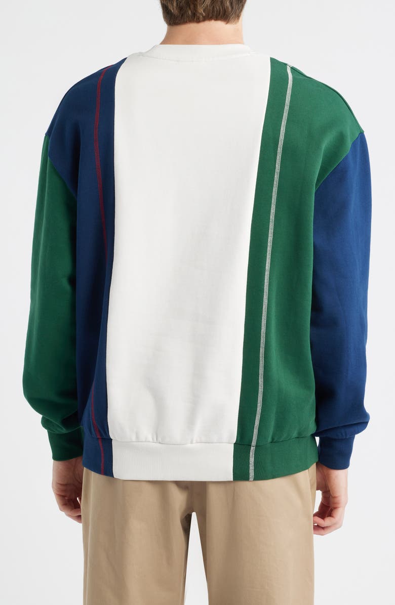 Malbon Golf Clot Colorblock Cotton Graphic Sweatshirt, Alternate, color, Multi Color