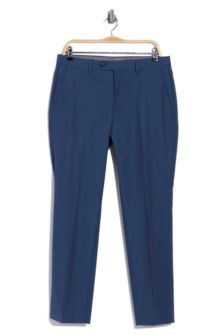 Flat Front Wool Blend Suit Separates Pants, Main, color, VISTA BLUE