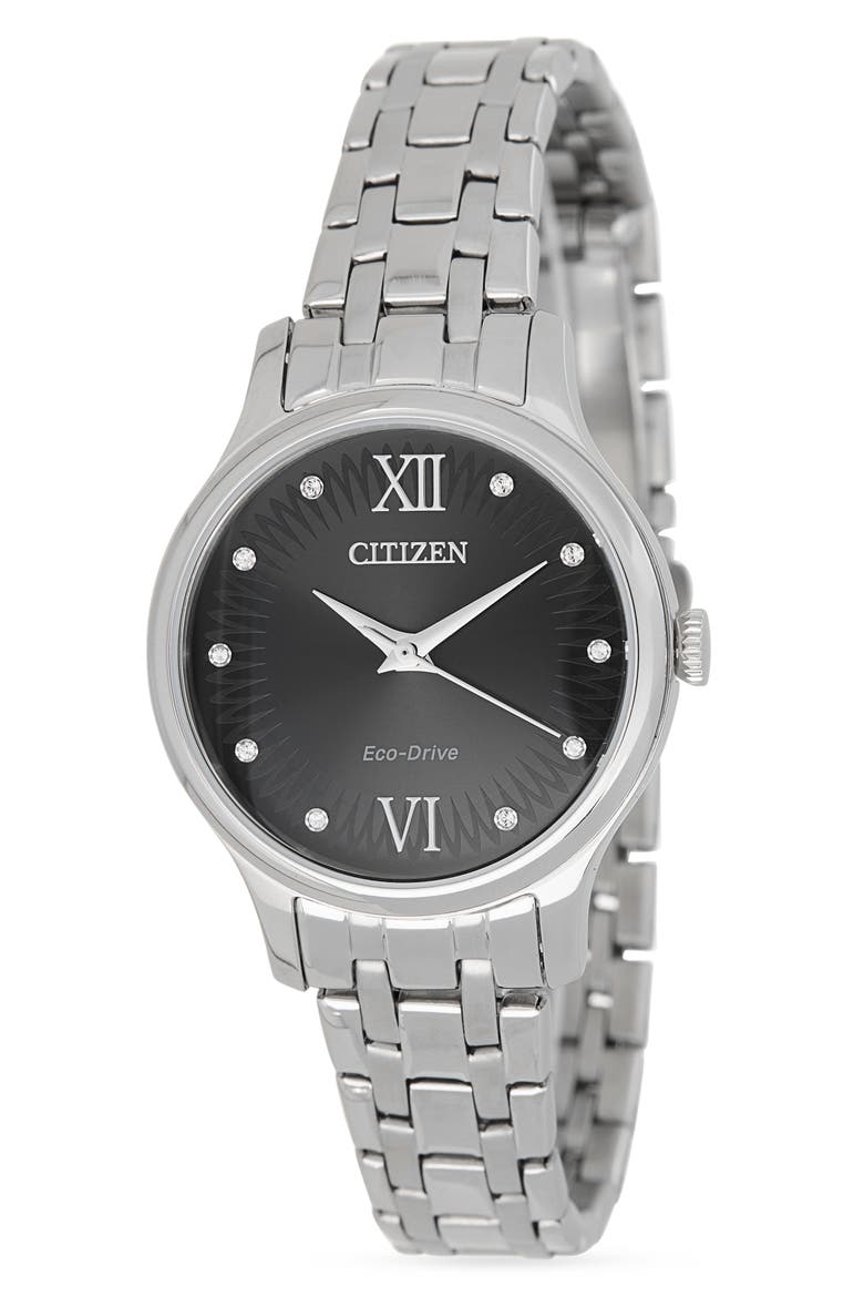 Eco-Drive Bracelet Watch, 31mm, Main, color, SILVER
