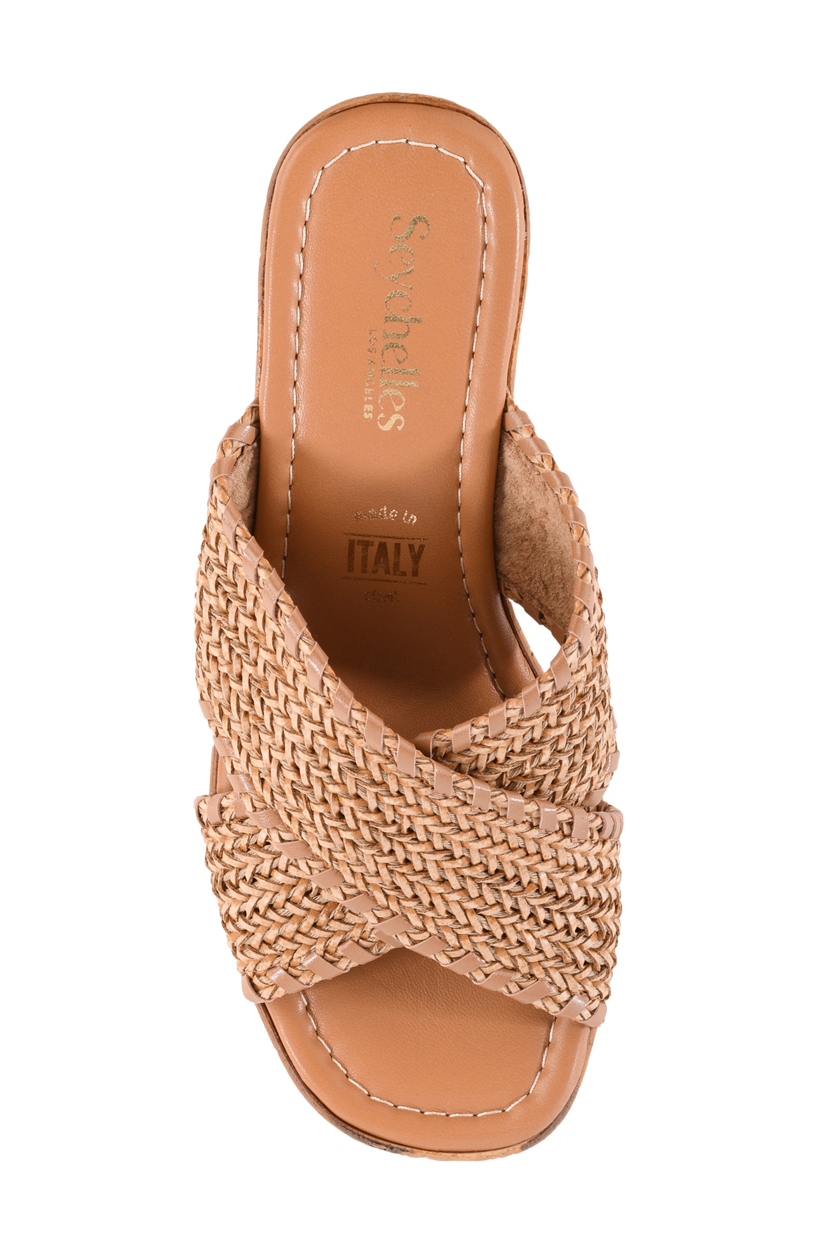 Encore Platform Slide Sandal, Alternate, color, NATURAL