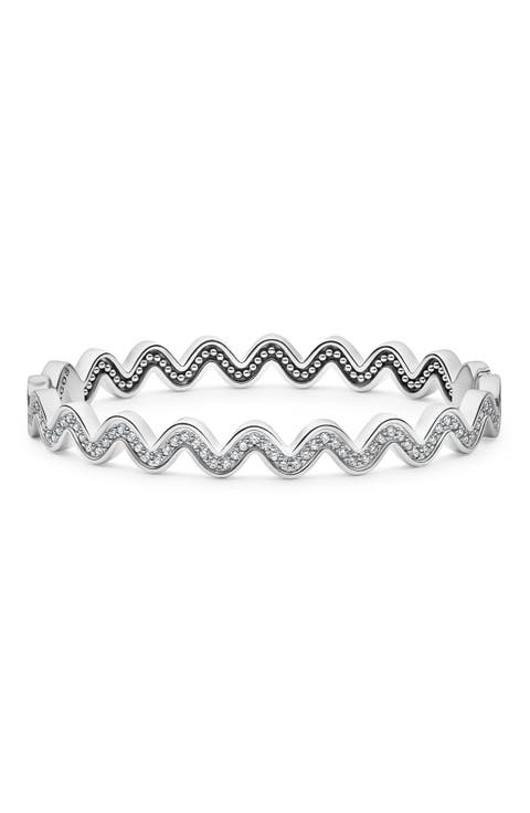 Caviar Spark Diamond Wave Bangle