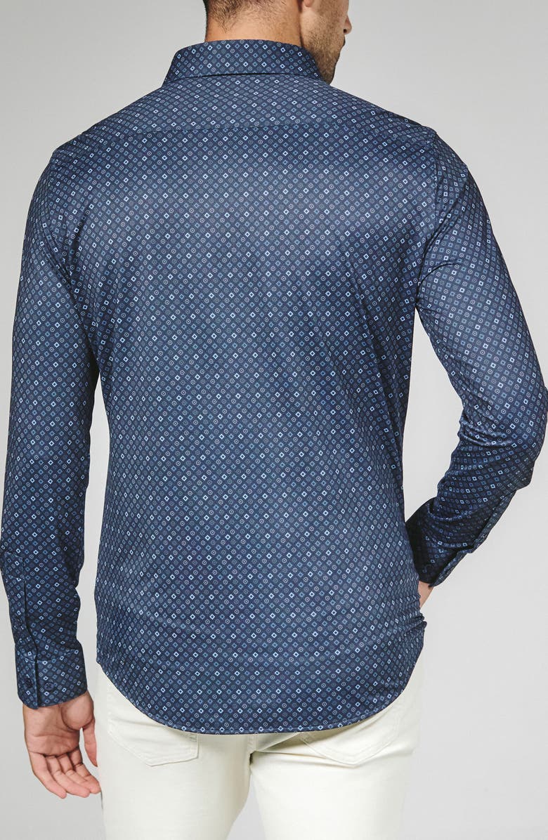 7 Diamonds Liam Button-Up Shirt, Alternate, color, Indigo