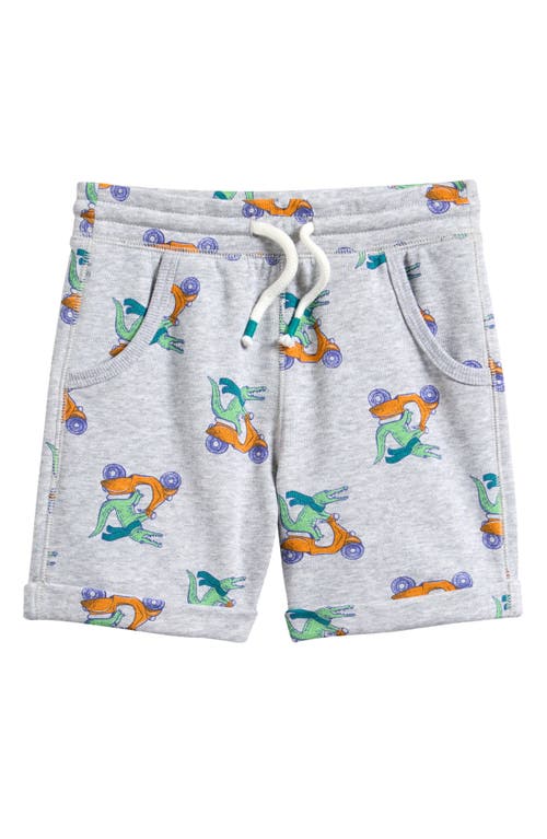 Tucker + Tate Kids' Scooter Print Knit Shorts In Grey Soft Heather Croc Scooter