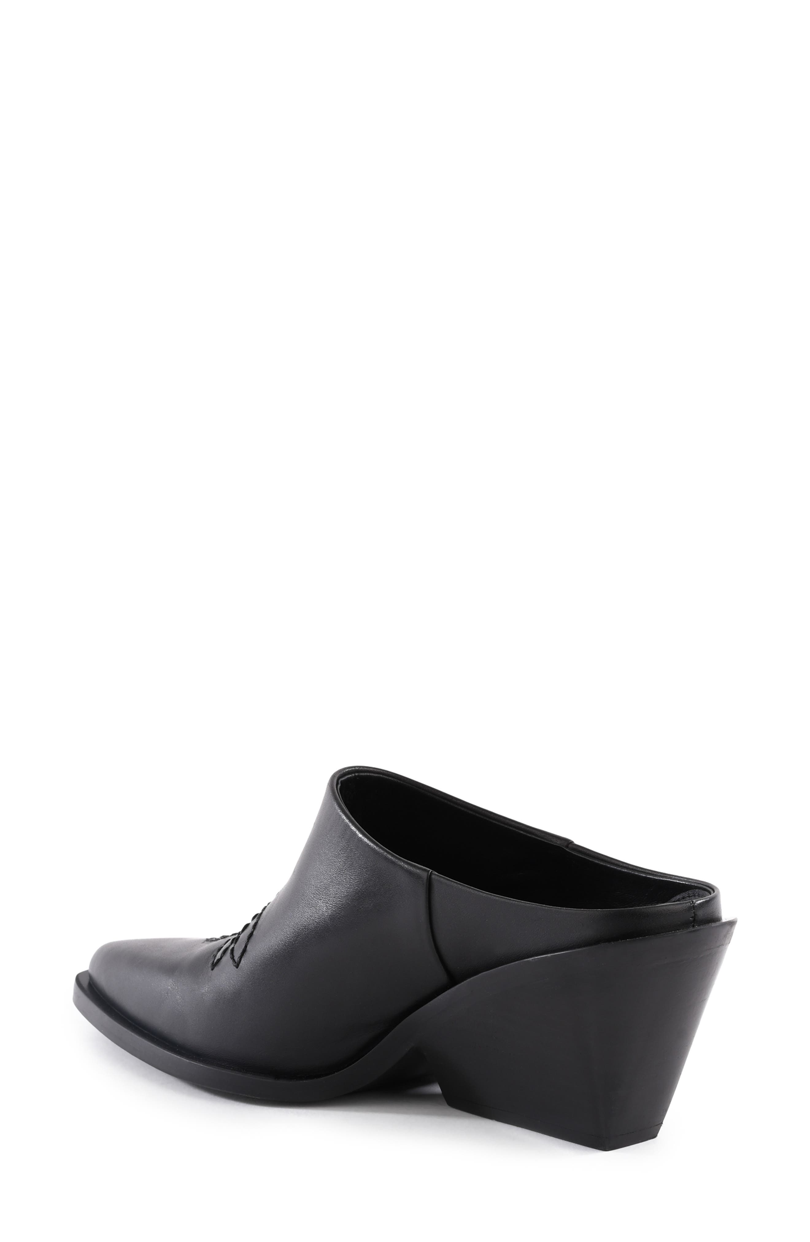 Seychelles Spirit Pointed Toe Mule, Alternate, color, Black Leather