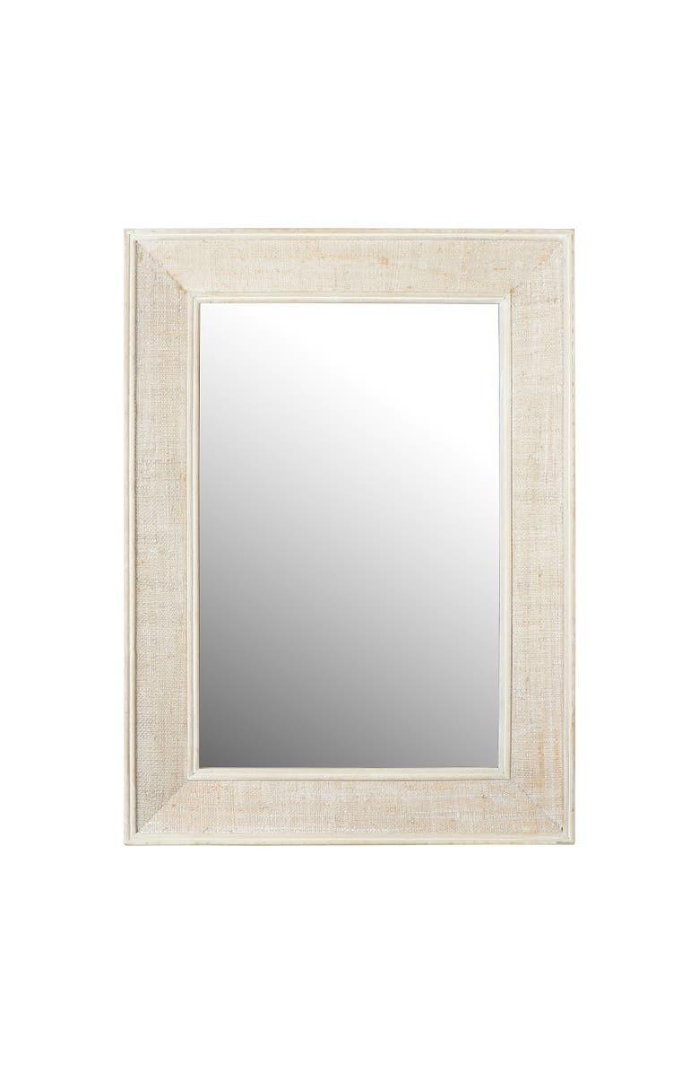 Storied Home Rectangle Framed Wall Mirror, Main, color, White