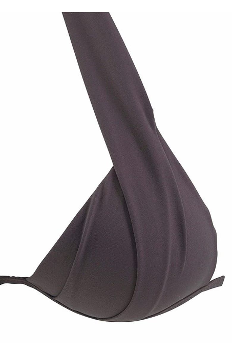 LASCANA Halter Push Up Bikini Top Size 30B, Alternate, color, Brown