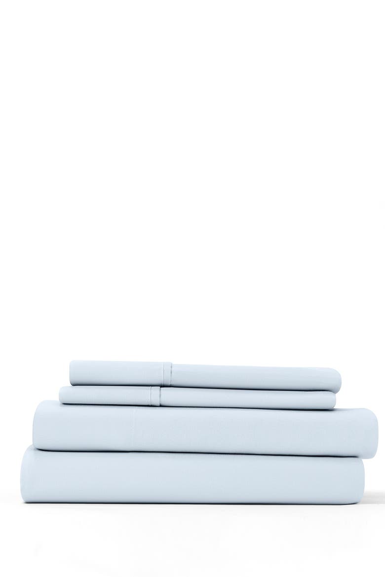 Home Collection Premium Ultra Soft 4-Piece Solid Bed Sheet Set - Light Blue, Alternate, color, LIGHT BLUE