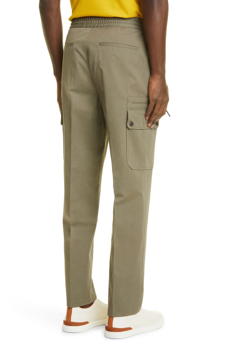 Cotton Cargo Joggers, Alternate, color, GREEN