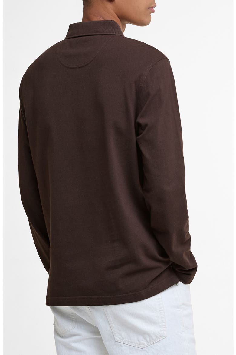 Blaine Tartan Long Sleeve Polo, Alternate, color, DARK OAK