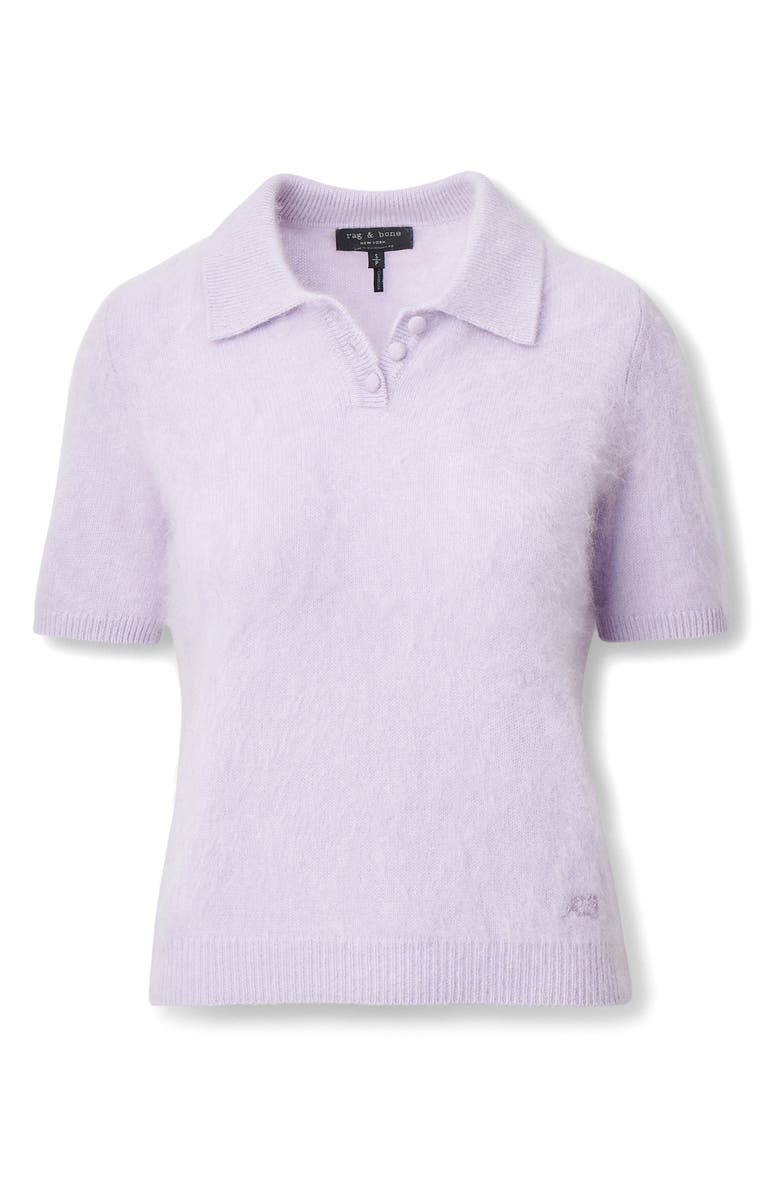 rag & bone Jada Brushed Cashmere Polo Sweater, Alternate, color, Lavender