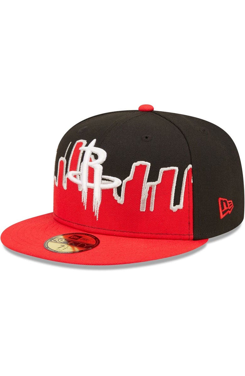 New Era Men's New Era Red/Black Houston Rockets 2022 Tip-Off 59FIFTY Fitted Hat, Alternate, color, 