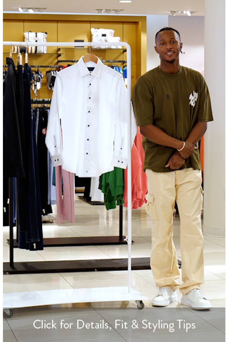 Slim Fit Dot Print Dress Shirt video