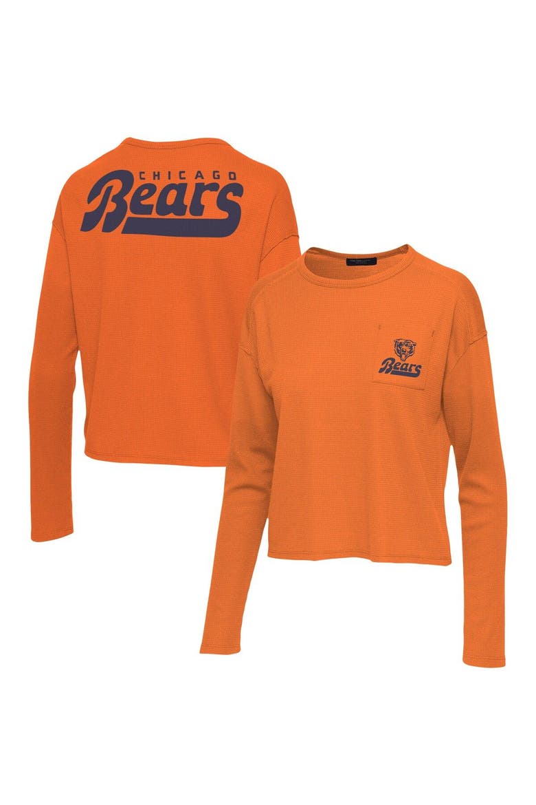 Women's Junk Food Orange Chicago Bears Pocket Thermal Long Sleeve T-Shirt, Main, color, Orange