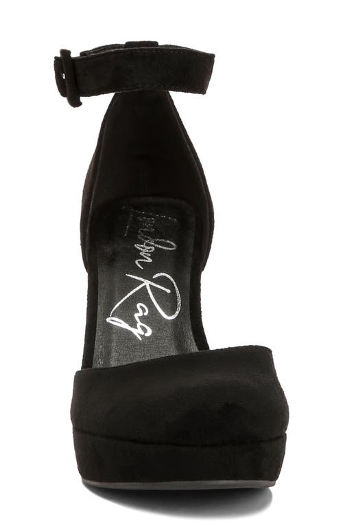 London Rag Inigo Interchangeable Ankle Strap Platform Pump In Black