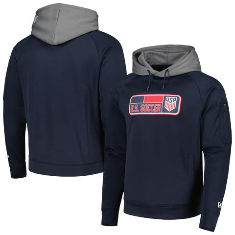 Men's New Era Navy USMNT Active Raglan Pullover Hoodie