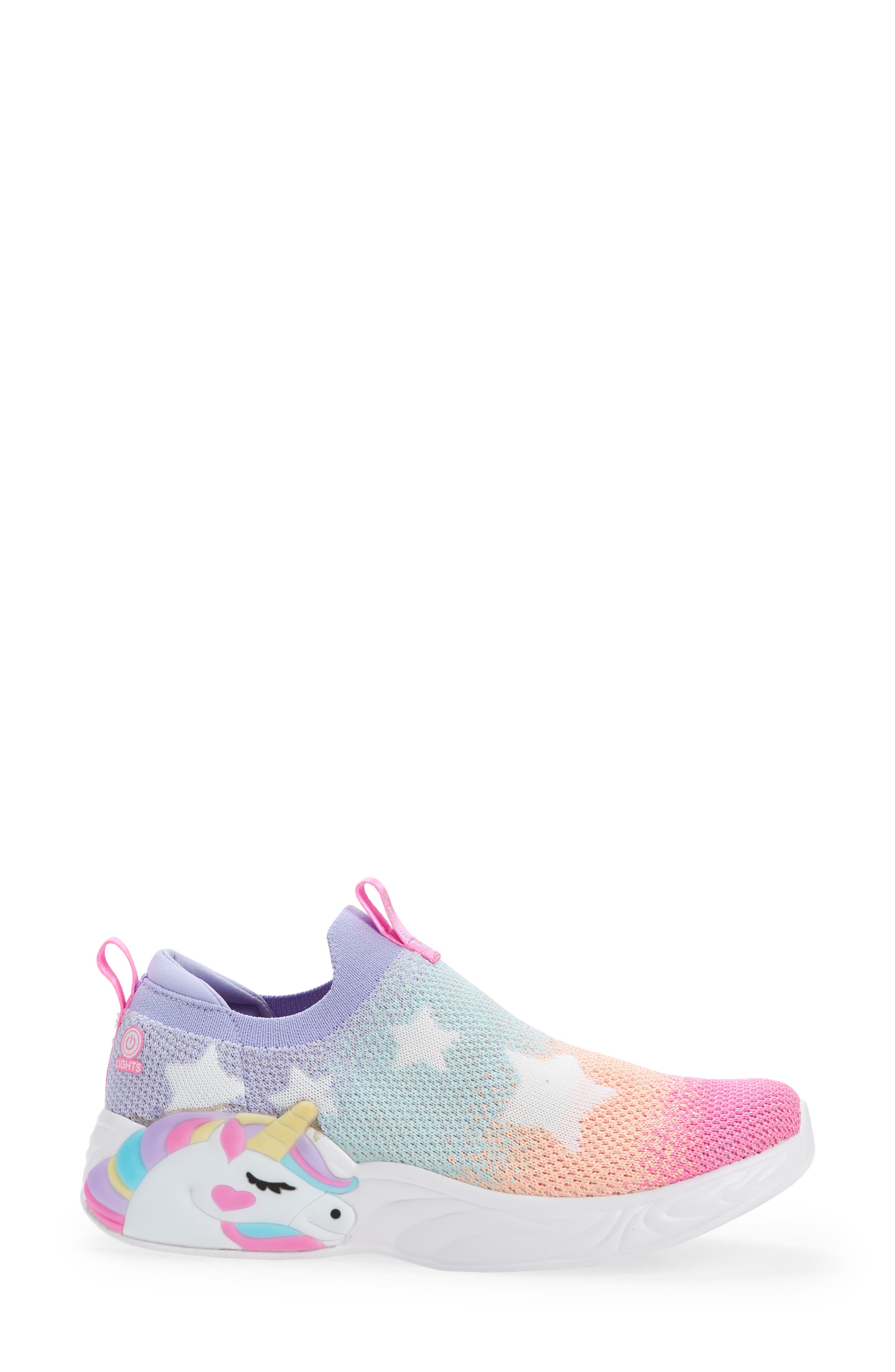 SKECHERS Kids' Unicorn Dreams Light-Up Sneaker, Alternate, color, 