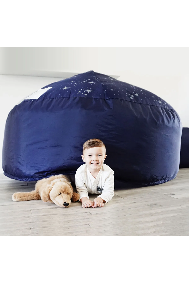 Starry Night Air Fort by AirFort, Alternate, color, Dark Blue / Silver