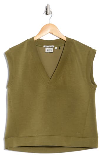 Scotch & Soda Sleeveless Knit Shell Top In Gray