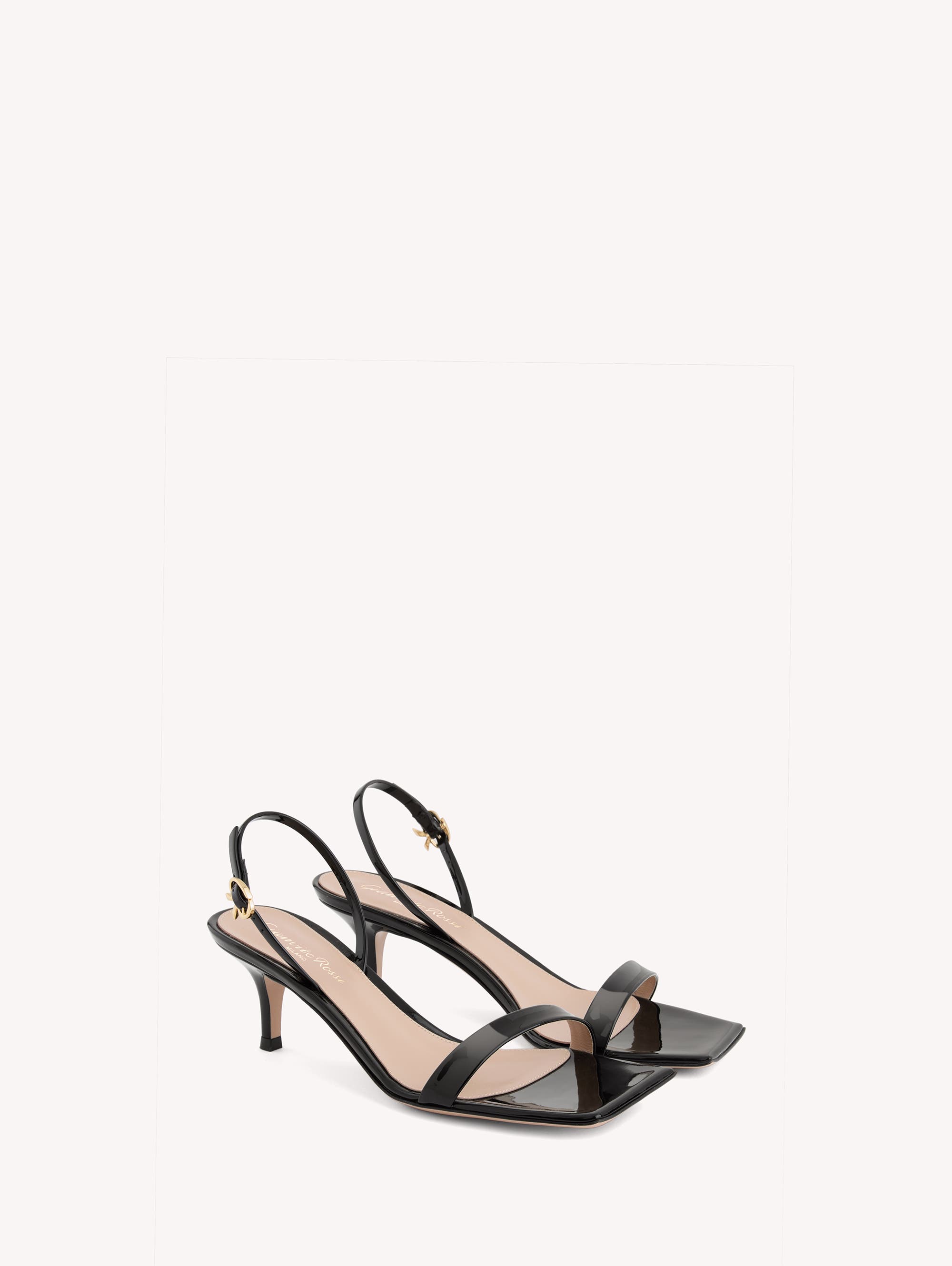 Gianvito Rossi Ribbon Kitten Sandals, Alternate, color, Black