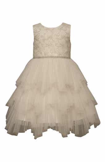 Kids' Sleeveless Tiered Mesh Dress