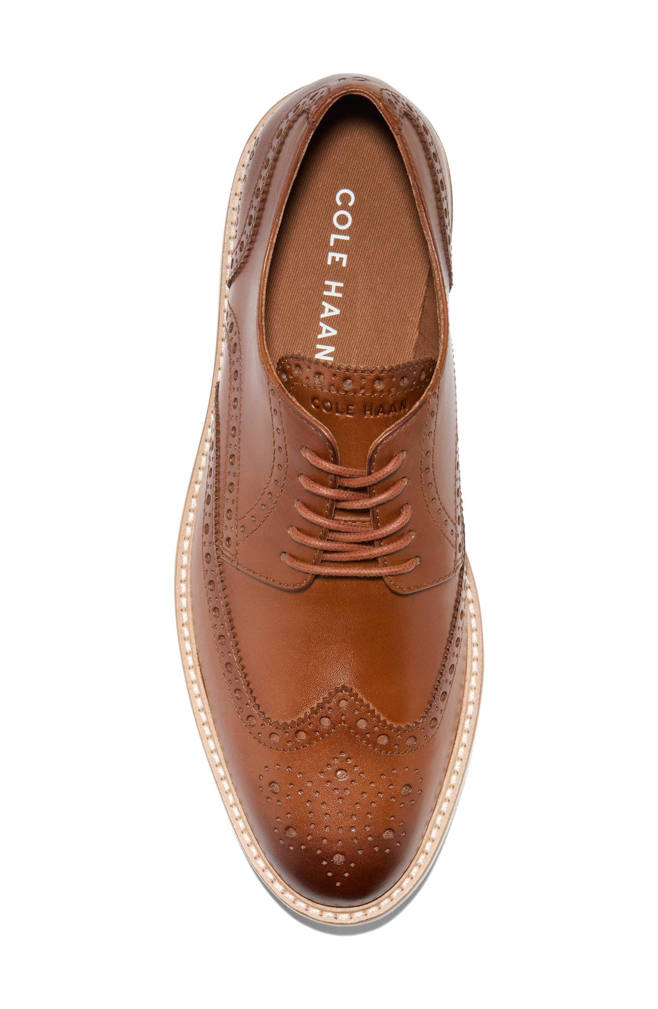Cole Haan Morse Grand Wingtip Derby, Alternate, color, Brtsh Tn Ivry Gum