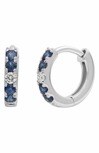 Bony Levy El Mar Sapphire & Diamond Hoop Earrings