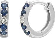 Bony Levy El Mar Sapphire & Diamond Hoop Earrings