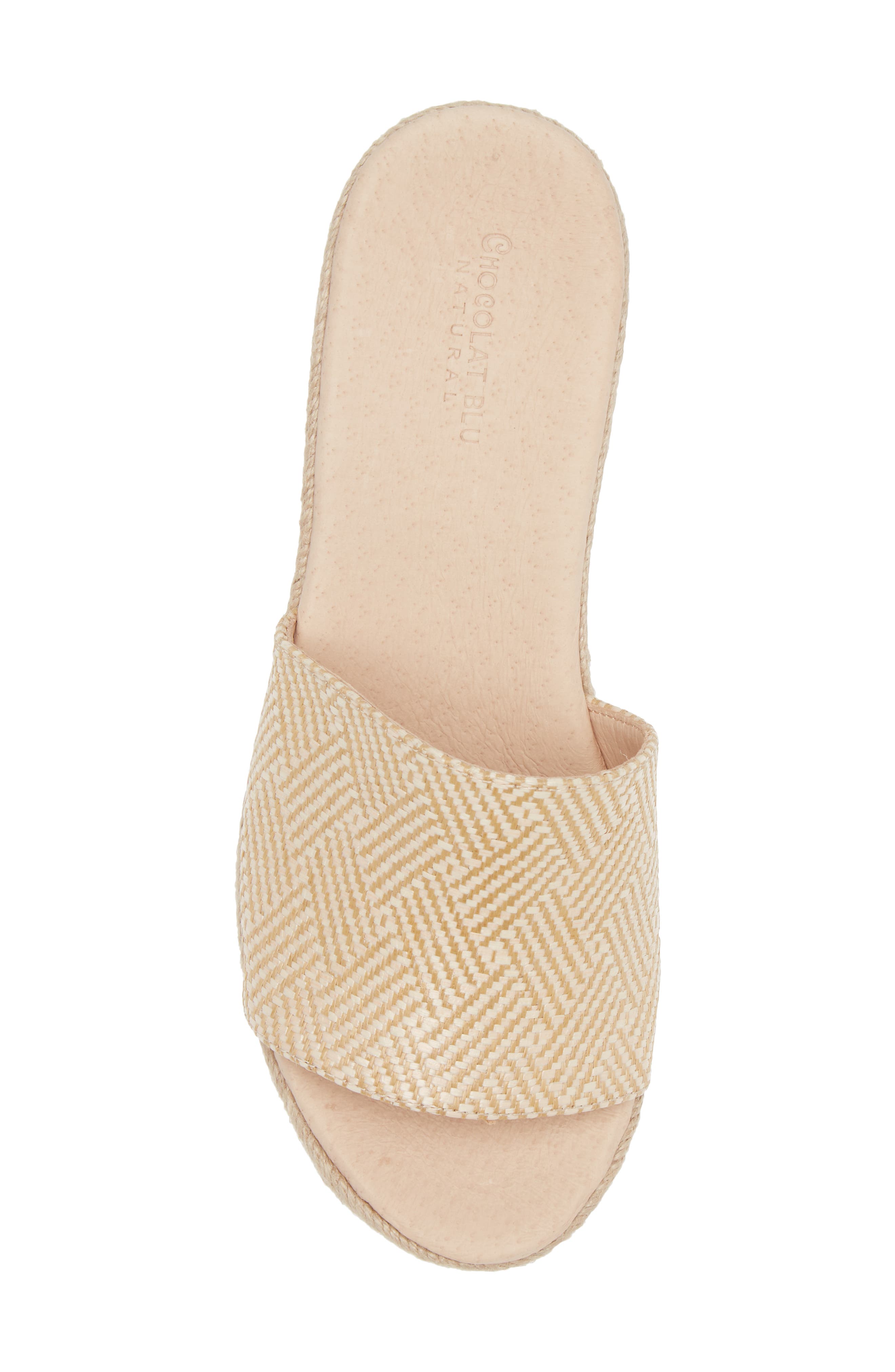 Chocolat Blu Yvon Espadrille Platform Sandal, Alternate, color, Natural Combo Raffia