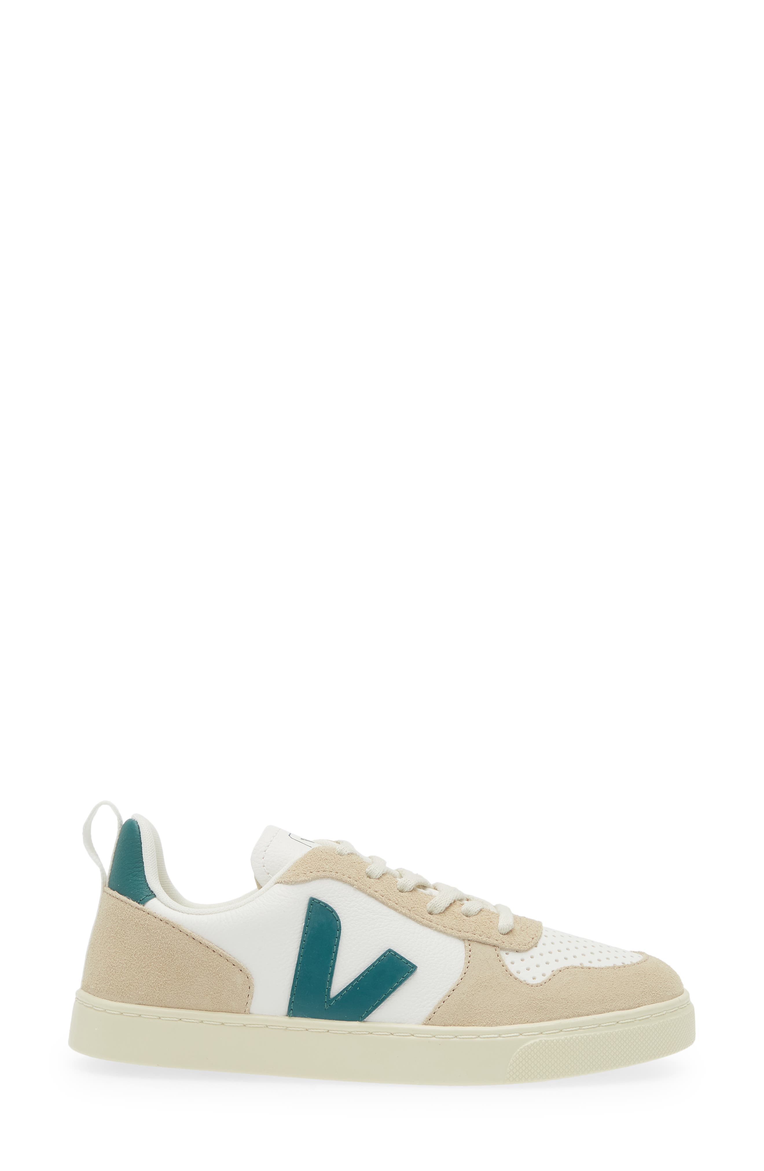 Veja Kids' Small V-10 Sneaker, Alternate, color, Extra-White Brittany Almond