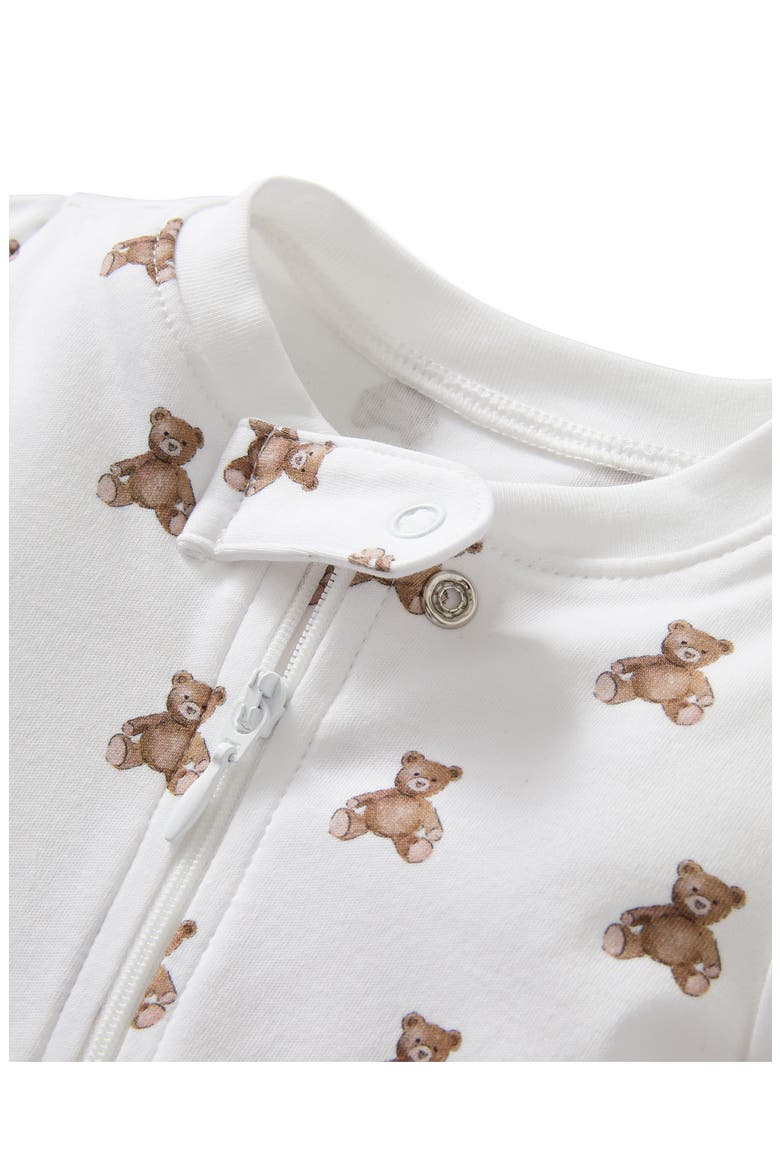 Teddy Tales Pima Romper, Alternate, color, BROWN