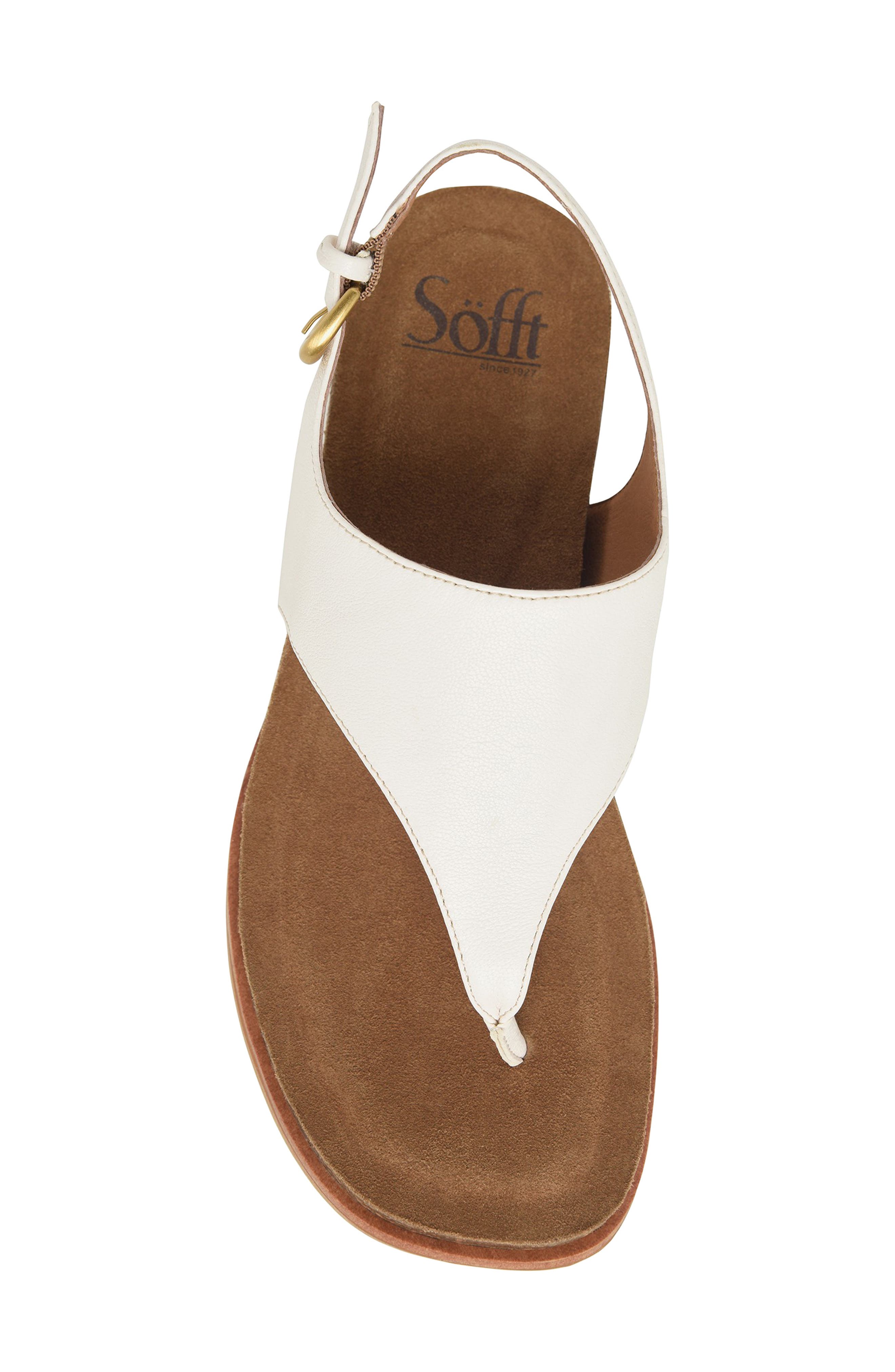 Söfft Penelope Slingback Wedge Sandal, Alternate, color, True White