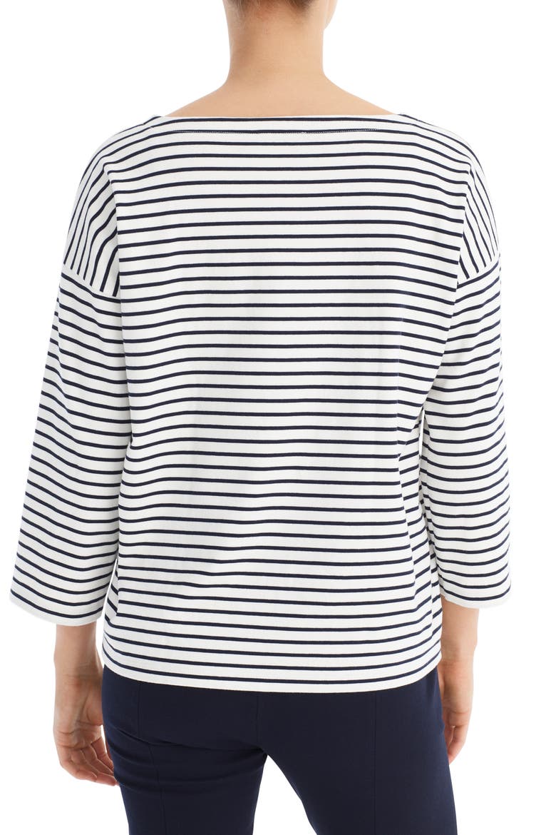 Striped Tee, Alternate, color, SKINNY STRIPE IVORY NAVY