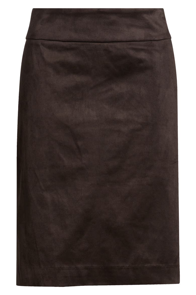 Faux Suede Skirt, Alternate, color, ESPRESSO