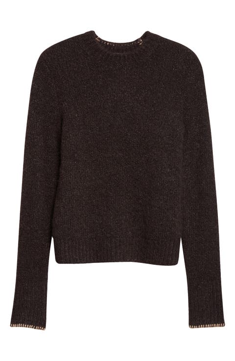 Brushed Boucle Crewneck Sweater