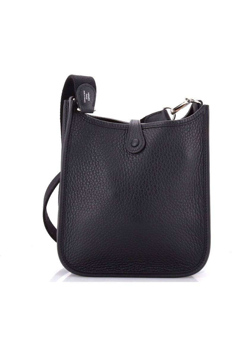 Pre-Owned Hermes Long Strap Evelyne Bag Clemence TPM, Alternate, color, Noir