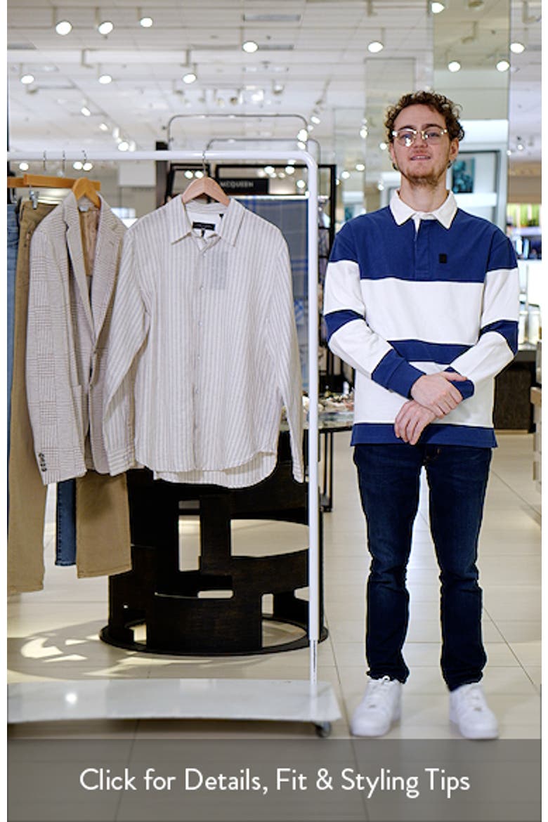Finch Stripe Linen Blend Button-Up Shirt video