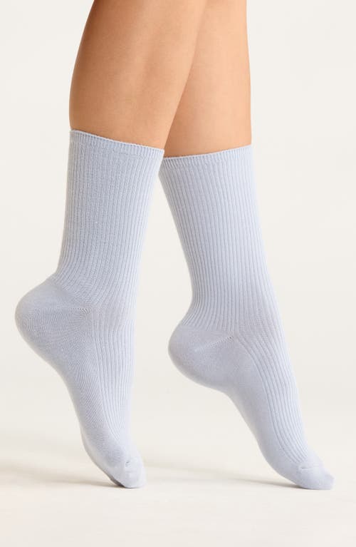 Nordstrom Rib Crew Socks in Blue Dawn 