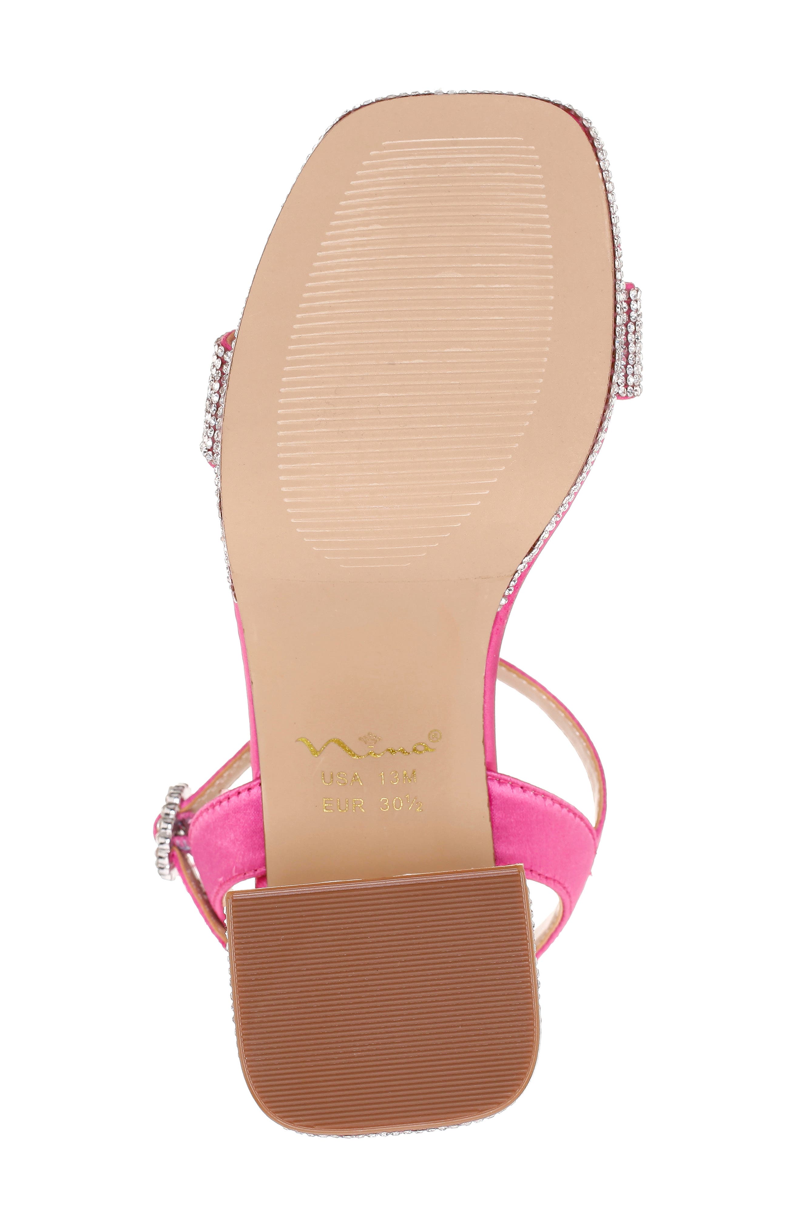 Kids' Marysol Ankle Strap Platform Sandal, Alternate, color, PINK SATIN STONES