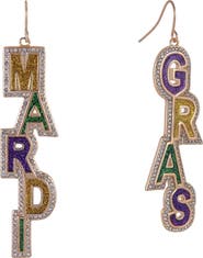 Hallmark Mardi Gras Linear Earrings